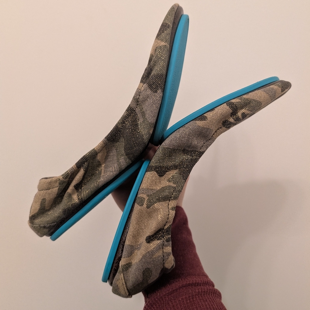 Tieks Camouflage Camo Canvas Ballet Flats Size 9 - Picture 10 of 10